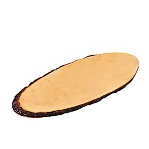 Brotzeitbrett mit Rinde, Kesper, ca. 50-59 x 20 cm, Erle